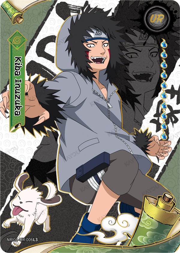 Kiba Inuzuka NRI01-UR-006L3 card from Earth Scroll Series 1