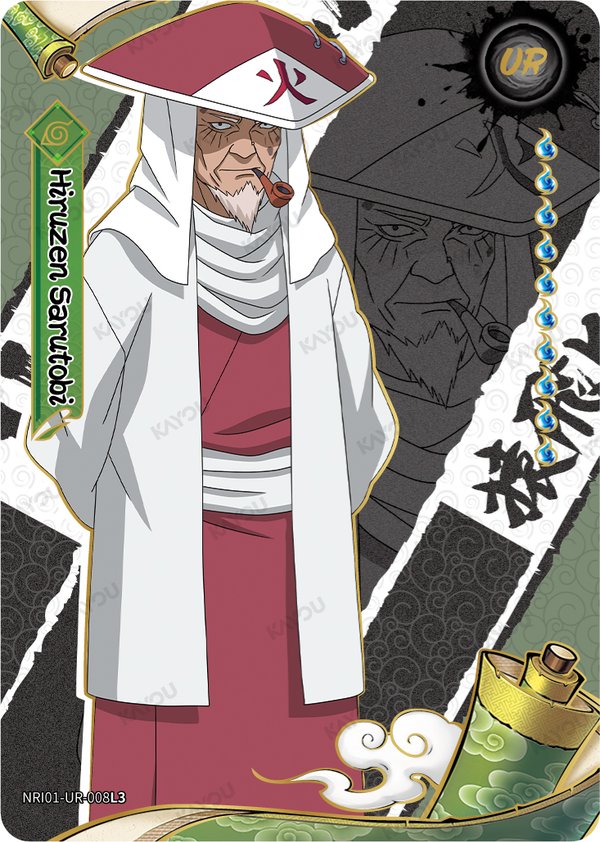 Hiruzen Sarutobi NRI01-UR-008L3 card from Earth Scroll Series 1