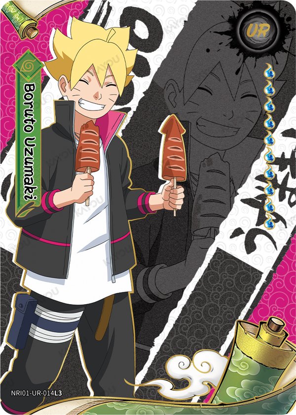 Boruto Uzumaki NRI01-UR-014L3 card from Earth Scroll Series 1