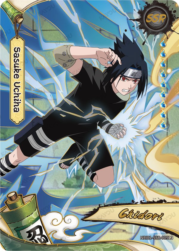 Sasuke Uchiha NRI01-SSR-009L3 card from Earth Scroll Series 1