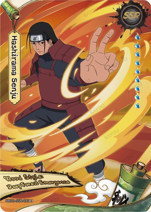 Hashirama Senju NRI01-SSR-013L3 card from Earth Scroll Series 1