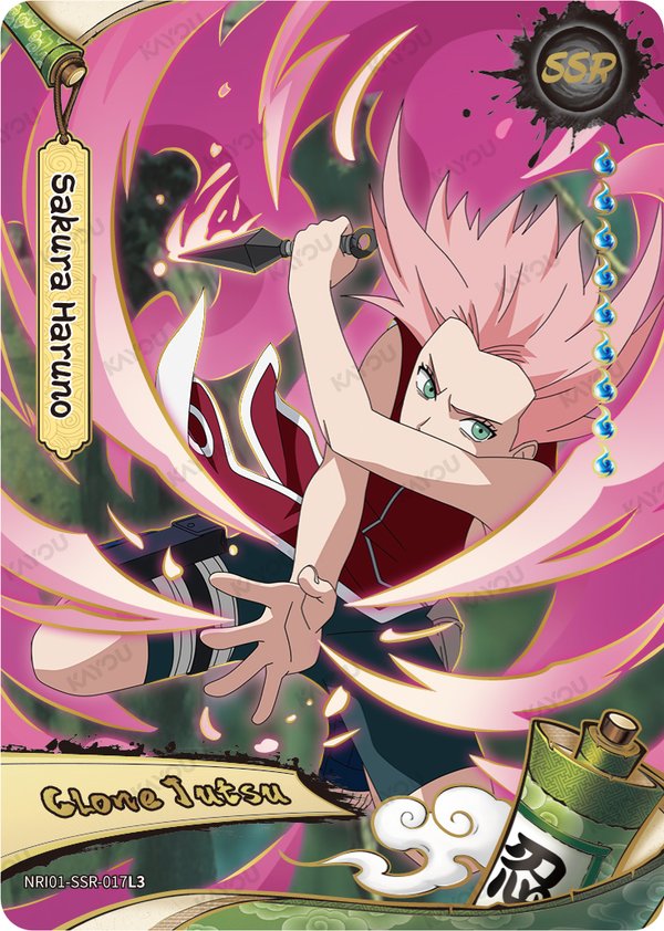 Sakura Haruno NRI01-SSR-017L3 card from Earth Scroll Series 1