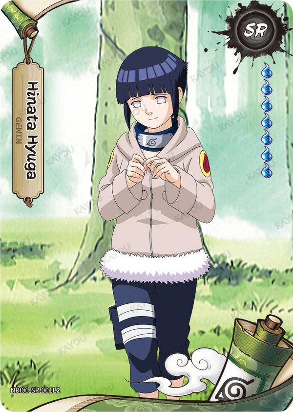 Hinata Hyuga NRI01-SR-001L2 card from Earth Scroll Series 1