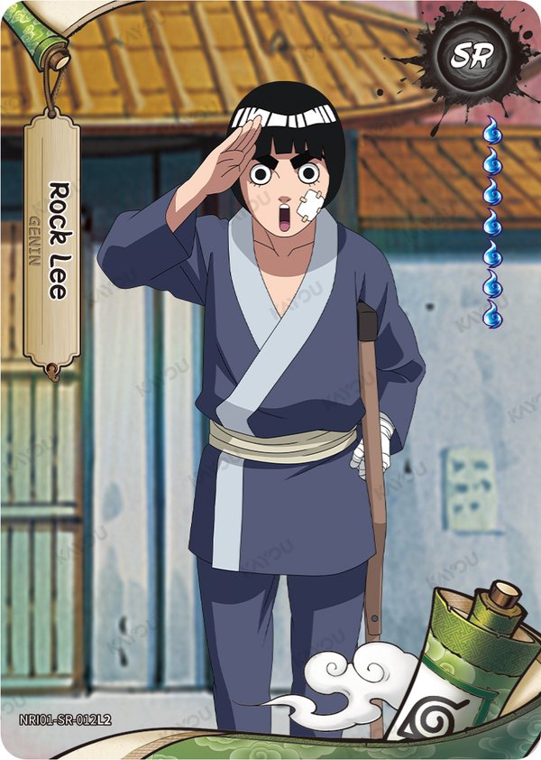 Rock Lee NRI01-SR-012L2 card from Earth Scroll Series 1