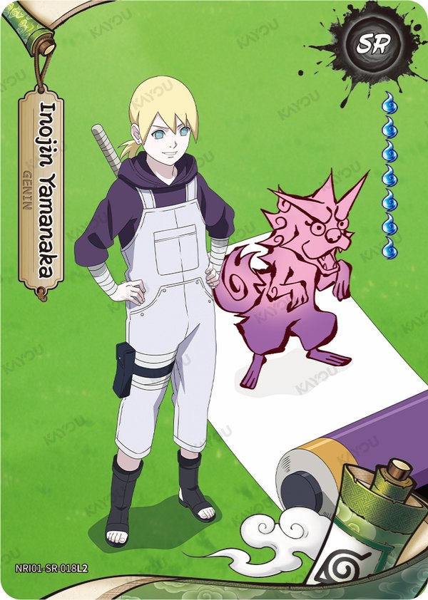 Inojin Yamanaka NRI01-SR-018L2 card from Earth Scroll Series 1