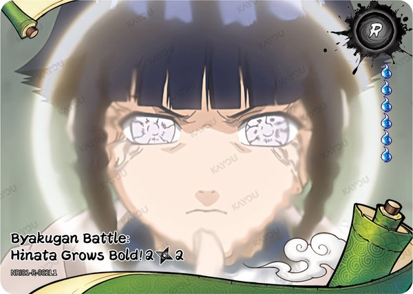 Byakugan Battle: Hinata Grows Bold! 2/2 NRI01-R-002L1 card from Earth Scroll Series 1