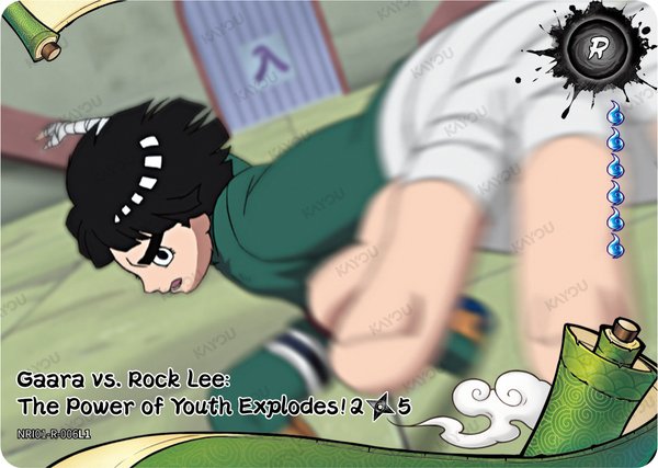 Gaara vs. Rock Lee: The Power of Youth Explodes! 2/5 NRI01-R-006L1 card from Earth Scroll Series 1