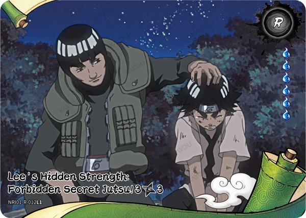 Lee's Hidden Strength: Forbidden Secret Jutsu! 3/3 NRI01-R-012L1 card from Earth Scroll Series 1