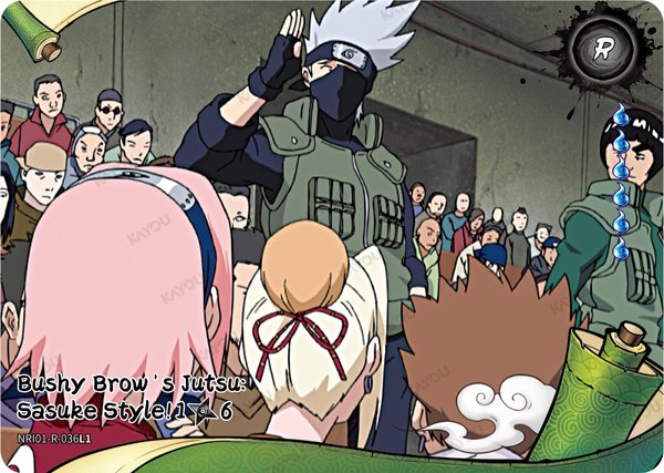 Bushy Brow's Jutsu: Sasuke Style! 1/6 NRI01-R-036L1 card from Earth Scroll Series 1
