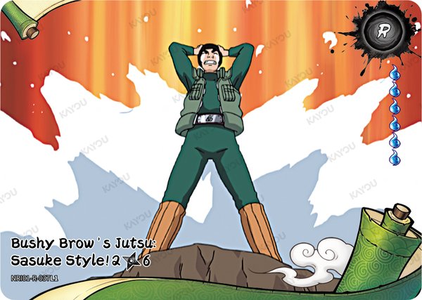 Bushy Brow's Jutsu: Sasuke Style! 2/6 NRI01-R-037L1 card from Earth Scroll Series 1