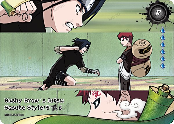 Bushy Brow's Jutsu: Sasuke Style! 5/6 NRI01-R-040L1 card from Earth Scroll Series 1
