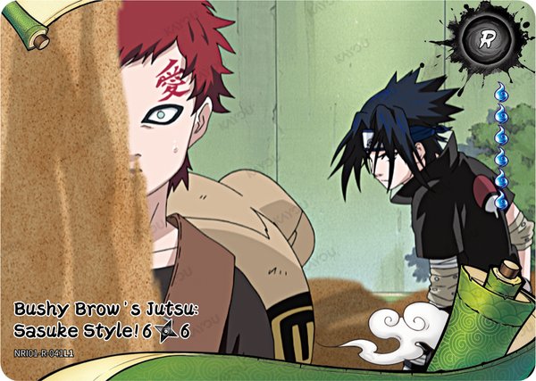 Bushy Brow's Jutsu: Sasuke Style! 6/6 NRI01-R-041L1 card from Earth Scroll Series 1