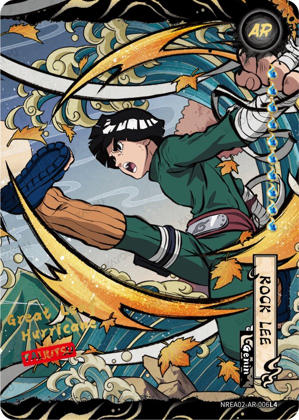 Rock Lee NREA02-AR-006L4 card from Earth Scroll Series 2