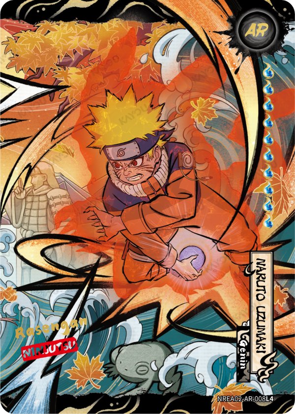 Naruto Uzumaki NREA02-AR-008L4 card from Earth Scroll Series 2