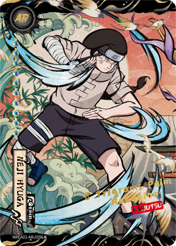 Neji Hyuga NREA02-AR-009L4 card from Earth Scroll Series 2