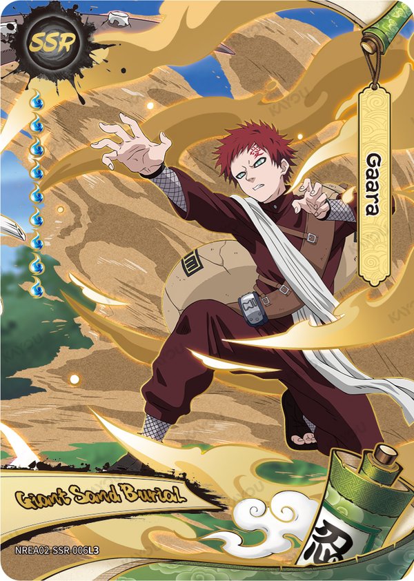 Gaara NREA02-SSR-006L3 card from Earth Scroll Series 2