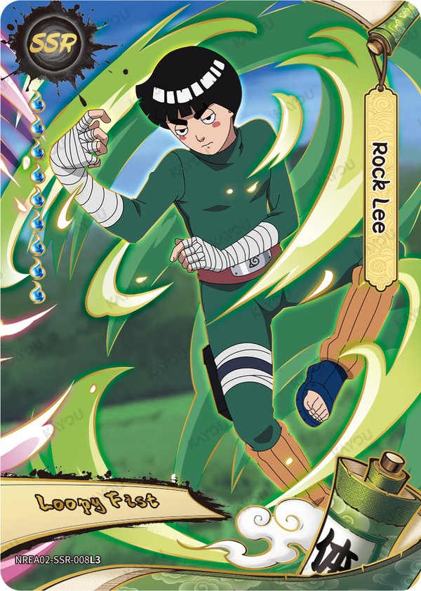 Rock Lee NREA02-SSR-008L3 card from Earth Scroll Series 2