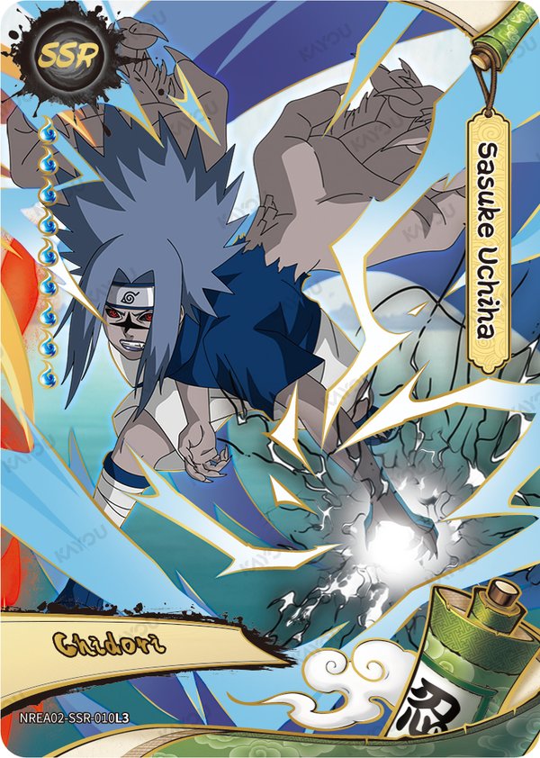 Sasuke Uchiha NREA02-SSR-010L3 card from Earth Scroll Series 2