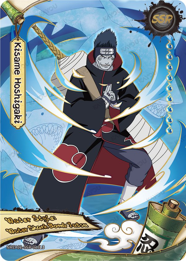 Kisame Hoshigaki NREA02-SSR-018L3 card from Earth Scroll Series 2