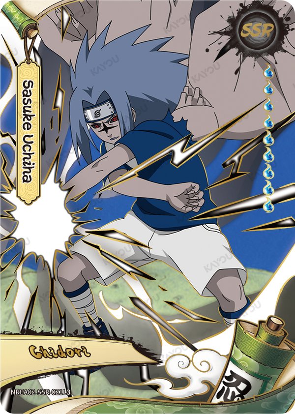 Sasuke Uchiha NREA02-SSR-021L3 card from Earth Scroll Series 2