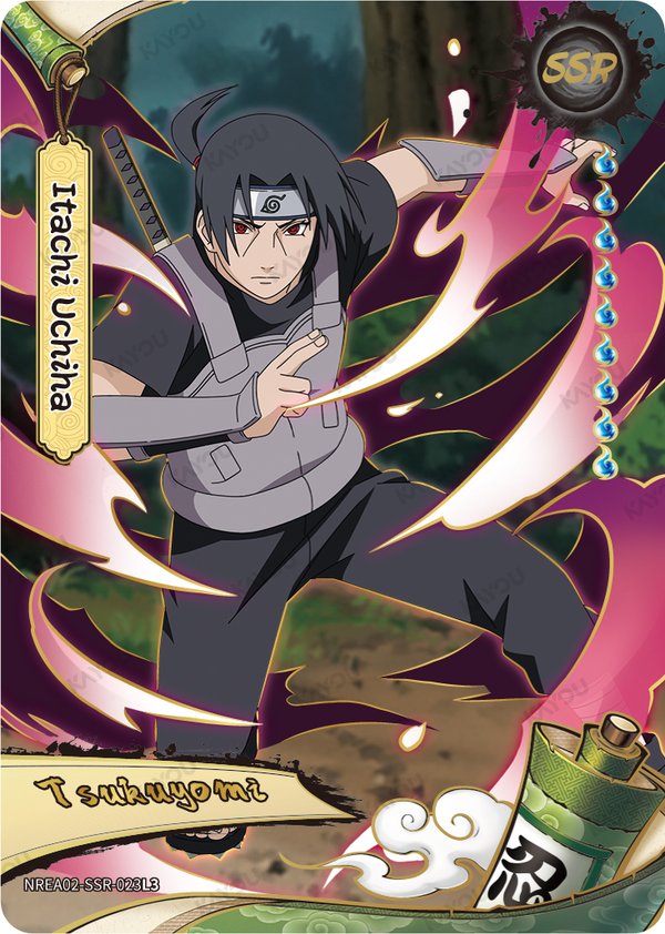 Itachi Uchiha NREA02-SSR-023L3 card from Earth Scroll Series 2