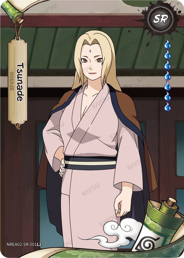 Tsunade NREA02-SR-001L2 card from Earth Scroll Series 2