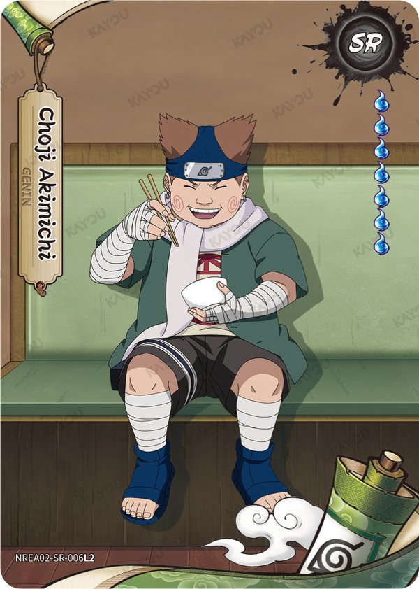 Choji Akimichi NREA02-SR-006L2 card from Earth Scroll Series 2