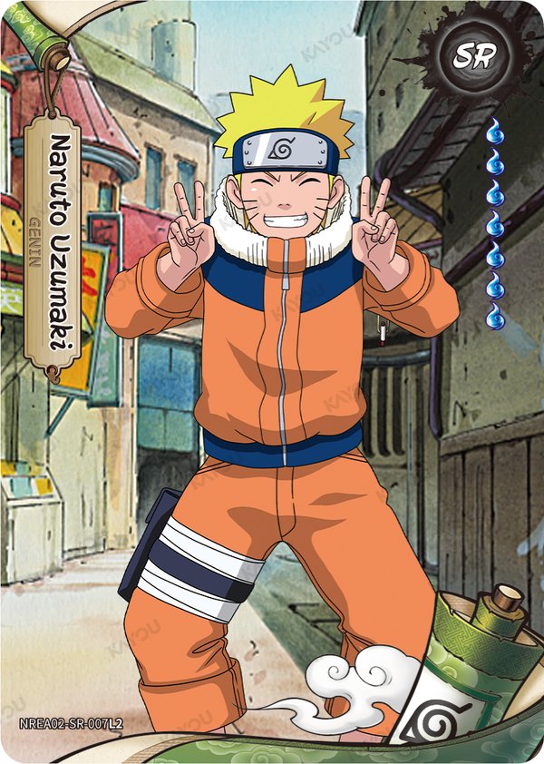 Naruto Uzumaki NREA02-SR-007L2 card from Earth Scroll Series 2
