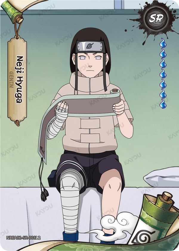Neji Hyuga NREA02-SR-008L2 card from Earth Scroll Series 2