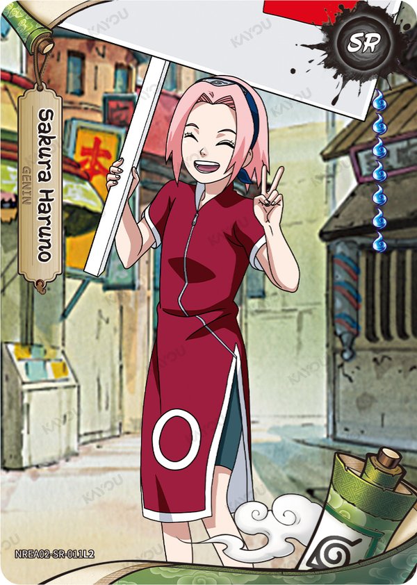 Sakura Haruno NREA02-SR-011L2 card from Earth Scroll Series 2