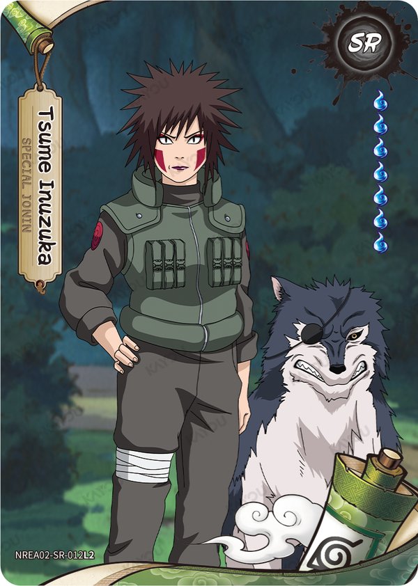 Tsume Inuzuka NREA02-SR-012L2 card from Earth Scroll Series 2