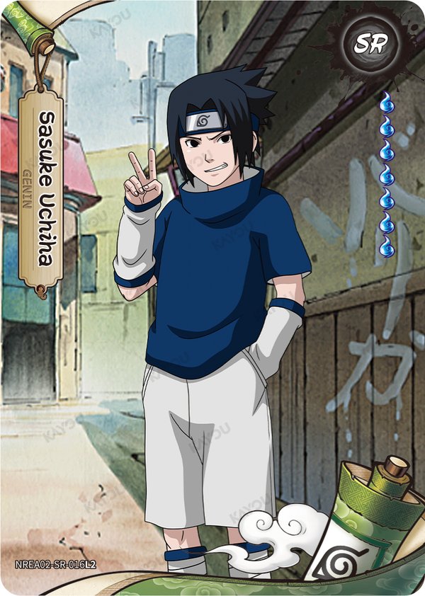 Sasuke Uchiha NREA02-SR-016L2 card from Earth Scroll Series 2