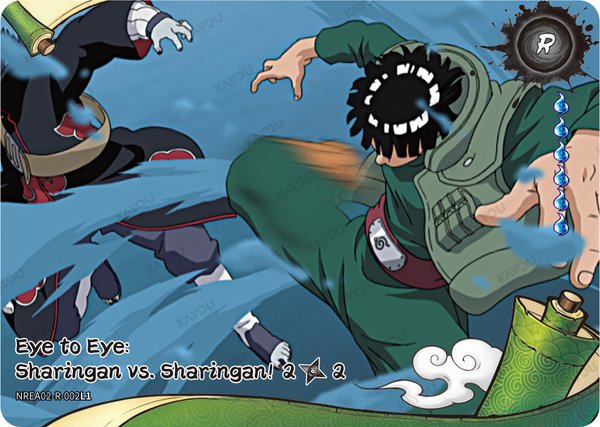 Eye to Eye: Sharingan vs. Sharingan! 2/2 NREA02-R-002L1 card from Earth Scroll Series 2