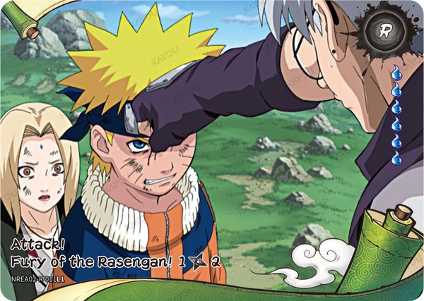Attack! Fury of the Rasengan! 1/2 NREA02-R-011L1 card from Earth Scroll Series 2