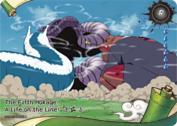 The Fifth Hokage! A Life on the Line! 3/3 NREA02-R-015L1 card from Earth Scroll Series 2
