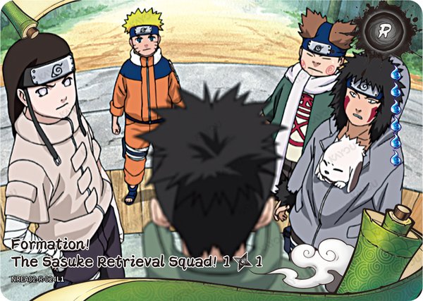 Formation! The Sasuke Retrieval Squad! 1/1 NREA02-R-024L1 card from Earth Scroll Series 2