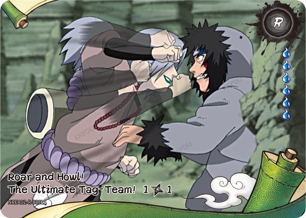 Roar and Howl! The Ultimate Tag-Team! 1/1 NREA02-R-030L1 card from Earth Scroll Series 2