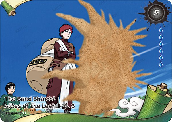 The Sand Shinobi: Allies of the Leaf 1/3 NREA02-R-037L1 card from Earth Scroll Series 2
