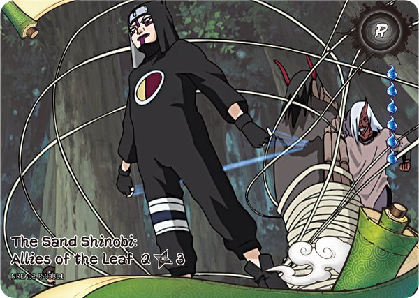 The Sand Shinobi: Allies of the Leaf 2/3 NREA02-R-038L1 card from Earth Scroll Series 2