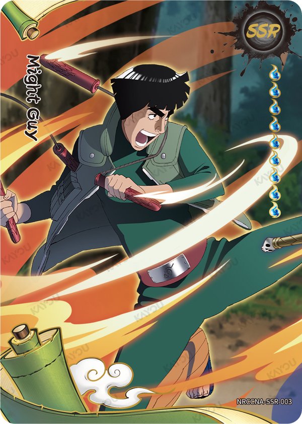 Might Guy NRCCNA-SSR-003 card from Ninja Age Premium Collector Box