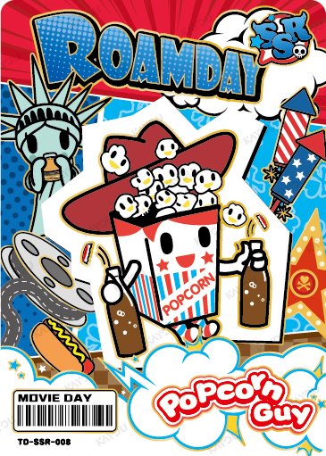 Popcorn Guy TD-SSR-008 card from Roaming Edition Series 1