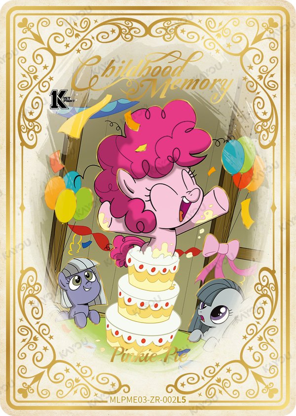 Pinkie Pie MLPME03-ZR-002L5 card from Moon Edition Series 3
