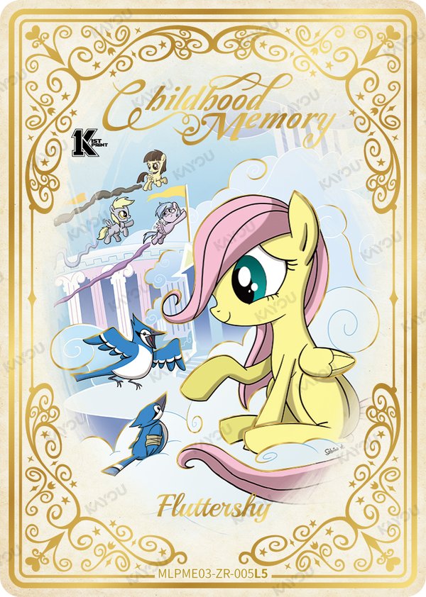 Fluttershy MLPME03-ZR-005L5 card from Moon Edition Series 3