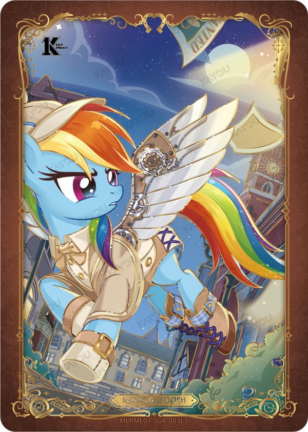 Rainbow Dash MLPME03-SGR-003L5 card from Moon Edition Series 3