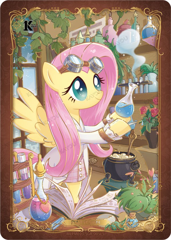 Fluttershy MLPME03-SGR-005L5 card from Moon Edition Series 3