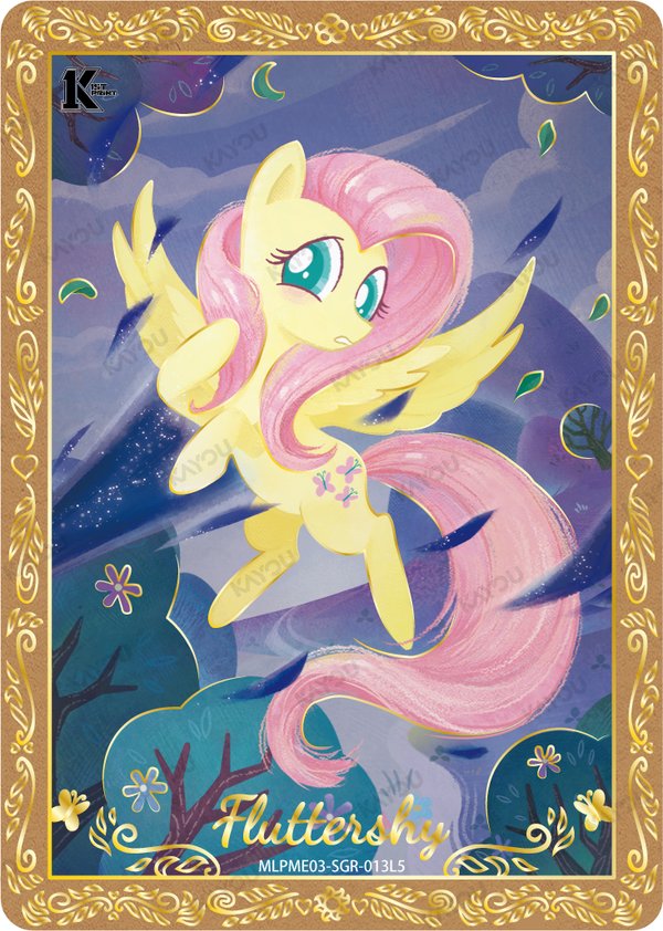 Fluttershy MLPME03-SGR-013L5 card from Moon Edition Series 3