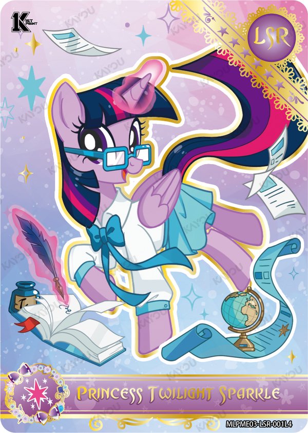 Princess Twilight Sparkle MLPME03-LSR-001L4 card from Moon Edition Series 3