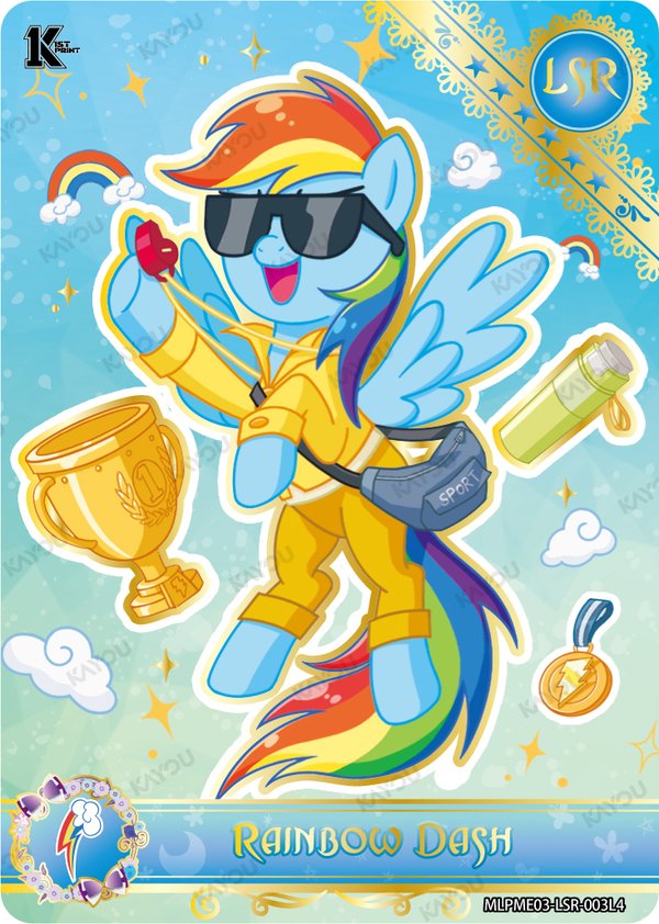 Rainbow Dash MLPME03-LSR-003L4 card from Moon Edition Series 3