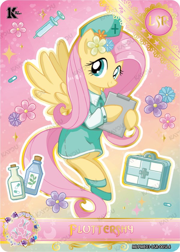 Fluttershy MLPME03-LSR-005L4 card from Moon Edition Series 3