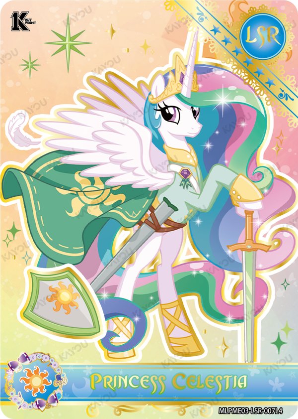 Princess Celestia MLPME03-LSR-007L4 card from Moon Edition Series 3